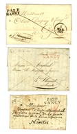 Lot De 3 Lettres : P. 52. P. / NANCY 1825, Idem Rouge 1821 Et Idem 1831. - SUP. - Altri & Non Classificati