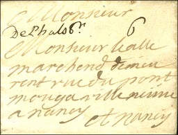 '' De Phals '' (De Phalsbourg) (L N° 1) Sur Lettre Avec Texte Daté De Bouquenom Le 26 Janvier 1743 Pour Nancy. - TB / SU - Other & Unclassified