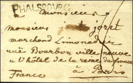 PHALSBOVRG (L N° 4) Sur Lettre Avec Texte Daté De Lichtenberg Le 1er Septembre 1783 Pour Paris. - TB / SUP. - R. - Other & Unclassified