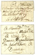 Lot De 2 Lettres : 52 / PHALSBOURG 1792 Et P. 52. P. / PHALSBOURG 1819. - SUP. - Other & Unclassified