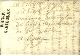 P. 52. P. / S. NICOLAS Sur Lettre Avec Texte Daté De St Nicolas Le 6 Juin 1797 Pour Ligny. - SUP. - Other & Unclassified