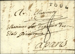 TOUL (L N° 3) + Paraphe De Franchise (L N° 4) Sur Lettre Avec Texte Daté De Toul Le 23 Octobre 1782. - SUP. - R. - Andere & Zonder Classificatie