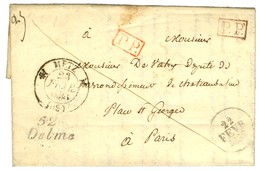 52 / Delme + P.P. Rouge Càd T 12 METZ (55) Dateur A. 1836. - TB / SUP. - Other & Unclassified