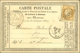 GC 1600 / N° 55 Càd T 18 FROUARD / MEURTHE-ET-MOSELLE Sur CP Pour Langres. 1875. - TB / SUP. - Other & Unclassified