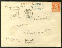 PC 2217 / N° 16 Càd T 15 NANCY (52) Sur Lettre Chargée. Au Verso, Descriptif Et Griffe APRES / LE / DEPART. 1861. - SUP. - Andere & Zonder Classificatie