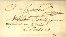 Lettre Avec Texte Daté De Fontenay Le Comte Pour Poitiers. Au Recto, Mention Manuscrite '' Port Payé '' (L N° 4). 1732.  - Other & Unclassified