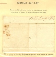 Lot De 12 Marques Postales Et Oblitérations De Mareuil Et Poiré Sur Vie. - B / TB. - Altri & Non Classificati