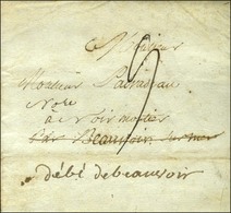 '' Débé De Beauvoir '' (L N° 4) Sur Lettre Avec Texte Daté Du 6 Avril 1788. - TB. - Sonstige & Ohne Zuordnung