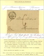 Lettre Avec Texte Datée De Kristiansand (Norvège) Pour Bordeaux Confiée Au Capitaine March Du Cargot Apollo, Entrée Par  - Andere & Zonder Classificatie