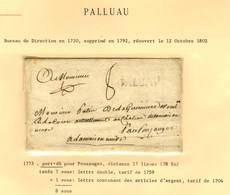 Lot De 9 Marques Postales Et Oblitérations De Palluau. - B / TB. - Altri & Non Classificati