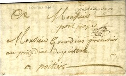 '' Chatâigneraie '' (L N° 1) + '' Port Payé '' (L N° 3) Sur Lettre Avec Texte Daté à La Roche De Breuil Le 14 Janvier 17 - Sonstige & Ohne Zuordnung