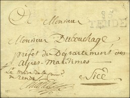 85 / TENDE Sur Lettre Avec Texte Non Daté Adressée En Franchise à Nice. - TB. - R. - Sonstige & Ohne Zuordnung