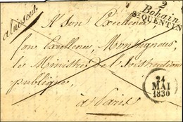 2 / Bohain / St QUENTIN Sur Lettre En Franchise Pour Paris Dateur A. 1830. - SUP. - RR. - 1801-1848: Voorlopers XIX