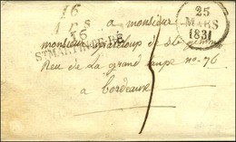 Cursive 16 / Ars + 16 / ST MARTIN DE RE, Dateur A. 1831. - TB. - R. - 1801-1848: Precursors XIX