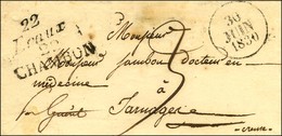 Cursive 22 / Evaux + 22 / CHAMBON Dateur A .1830. - SUP. - R. - 1801-1848: Voorlopers XIX