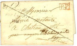 Cursive 36 / La Chapelle / Sur Loire + P.P. Rouge. 1843. TB / SUP. - R. - 1801-1848: Precursori XIX