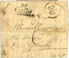 Cursive 37 / Crolles / GRENOBLE, Dateur A. 1830. - TB. - 1801-1848: Precursori XIX