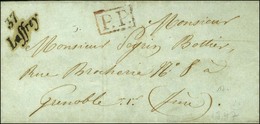 37 / Laffrey + P.P. Rouge Sur Lettre Avec Texte Daté 1847. - SUP. - R. - 1801-1848: Précurseurs XIX