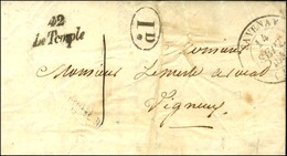 Cursive 42 / Le Temple + Càd T 14 SAVENAY + Taxe 1 Sur Lettre Locale Avec Texte De Savenay. 1845. - SUP. - R. - 1801-1848: Voorlopers XIX