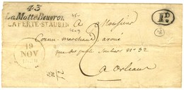 Cursive 43 / La Motte Beuvron + 43 / LA FERTE-St AUBIN Sur Lettre Sans Texte Pour Orléans. 1830. - TB / SUP. - 1801-1848: Voorlopers XIX