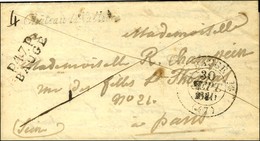 Cursive 47 / Château La Vallière + P.47.P. / BAUGE Et Càd T 12 BAUGE (47) Sur Lettre Pour Paris. 1830. - TB. - R. - 1801-1848: Vorläufer XIX