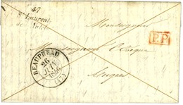 Cursive 47 / St Laurent / Des-Autels + P.P. Rouge Sur Lettre Pour Angers. 1846. - TB. - 1801-1848: Vorläufer XIX