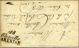 Cursive 48 / Blosville / CARENTAN Sur Lettre Pour Caen. 1830. - TB / SUP. - RR. - 1801-1848: Vorläufer XIX