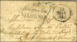 Cursive 48 / Briquebec / VALOGNES Sur Lettre Pour Châtellerault, Dateur A. 1828. - TB. - 1801-1848: Precursori XIX