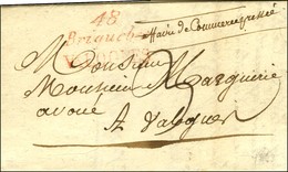 Cursive Rouge 48 / Briquebec / VALOGNES Sur Lettre Pour Valognes. 1823. - TB / SUP. - 1801-1848: Precursori XIX