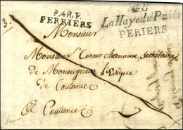 Cursive 48 / La Haye Du Puits / PERIERS + P.48.P. / PERRIERS Sur Lettre Pour Coutances. 1826. - SUP. - R. - 1801-1848: Precursori XIX