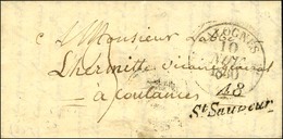 Cursive 48 / St Sauveur + Càd T 12 VALOGNES (48) Sur Lettre Pour Coutances. 1830. - SUP. - RR. - 1801-1848: Vorläufer XIX