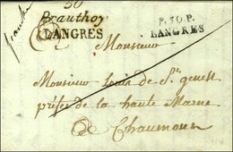 50 / Prauthoy / LANGRES + P. 50. P. LANGRES Sur Lettre Avec Texte Daté 1819. - SUP. - R. - 1801-1848: Precursors XIX