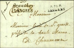 50 / Prauthoy / LANGRES + P. 50. P. LANGRES Sur Lettre Avec Texte Daté 1819. - SUP. - R. - 1801-1848: Precursori XIX