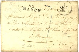 Cursive 52 / Neuviller / NANCY + 52 / NANCY Sur Lettre Pour Bourges, Dateur A. 1829. - TB. - 1801-1848: Voorlopers XIX