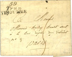 Cursive 59 / Trun / VIMOUTIER Sur Lettre Pour Paris. 1826. - SUP. - 1801-1848: Precursori XIX