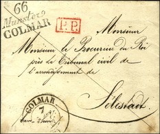 Cursive 66 Munster / COLMAR + P.P. Rouge Càd T 13 COLMAR. 1833. - SUP. - R. - 1801-1848: Precursori XIX