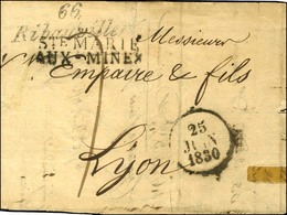 Cursive 66 / Ribauviller + 66 / Ste MARIE / AUX-MINES, Dateur A. 1830. - TB. - RR. - 1801-1848: Precursori XIX