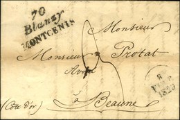 Cursive 70 / Blanzy / MONTCENIS Sur Lettre Pour Beaune, Dateur A. 1829. - TB / SUP. - 1801-1848: Precursors XIX