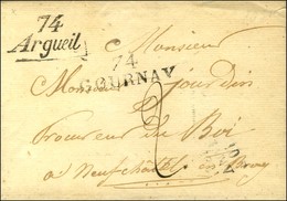 Cursive 74 / Argueil + 74 / GOURNAY, Dateur A. 1831. - SUP. - R. - 1801-1848: Precursori XIX