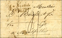 Cursive Rouge 77 / La Bastide / Rouairouze / St PONS Sur Lettre Pour Montpellier, Dateur A. 1827. - TB. - RR. - 1801-1848: Precursors XIX