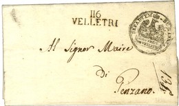 116 / VELLETRI Sur Lettre Avec Belle Franchise Ornée Du Sous-Préfet De Velletri Et Texte Daté 1811. - SUP. - 1792-1815: Départements Conquis