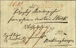 130 / HASELUNEN Rouge Sur Lettre Avec Texte Daté 1812. - SUP. - R. - 1792-1815: Départements Conquis
