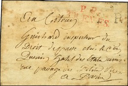 P. P. / TREVES Rouge Sur Lettre Datée An 7. - TB. - R. - 1801-1848: Vorläufer XIX