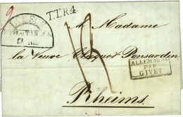 Càd LUBECK Sur Lettre Pour Reims, MP D'entrée Encadrée ALLEMAGNE / PAR / GIVET (Noël N° 19). 1838. - TB / SUP. - 1801-1848: Precursori XIX