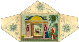 Enveloppe Romantique Polychrome Allemande Avec Texte Daté 1845. - TB / SUP. - R. - 1801-1848: Voorlopers XIX
