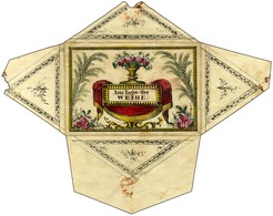 Enveloppe Romantique Polychrome Allemande Avec Texte Daté 1851. - TB / SUP. - R. - 1801-1848: Voorlopers XIX