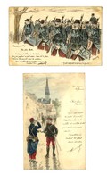 Lot De 2 Cartes Dessinées à La Main. - TB. - 1801-1848: Voorlopers XIX