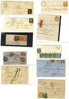 Lot De 9 Lettres Classiques + 1 Fragment Dont 1 Lettre De Janvier 1849 Et 1 Boule De Moulins. - B / TB. - Collezioni