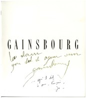 GAINSBOURG Serge, Lucien Ginsburg Dit (1928-1991), Auteur, Compositeur Et Interprète. - Altri & Non Classificati