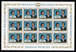 Luxembourg 1981 Yv. 986** Mi 1036** Mariage Princier - MNH - Fogli Completi